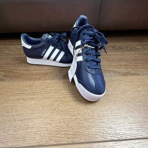 Adidas Men's Samoa Shoes Night Indigo, Navy, m7/w8, lace-up, NWT, Casual Sneaker